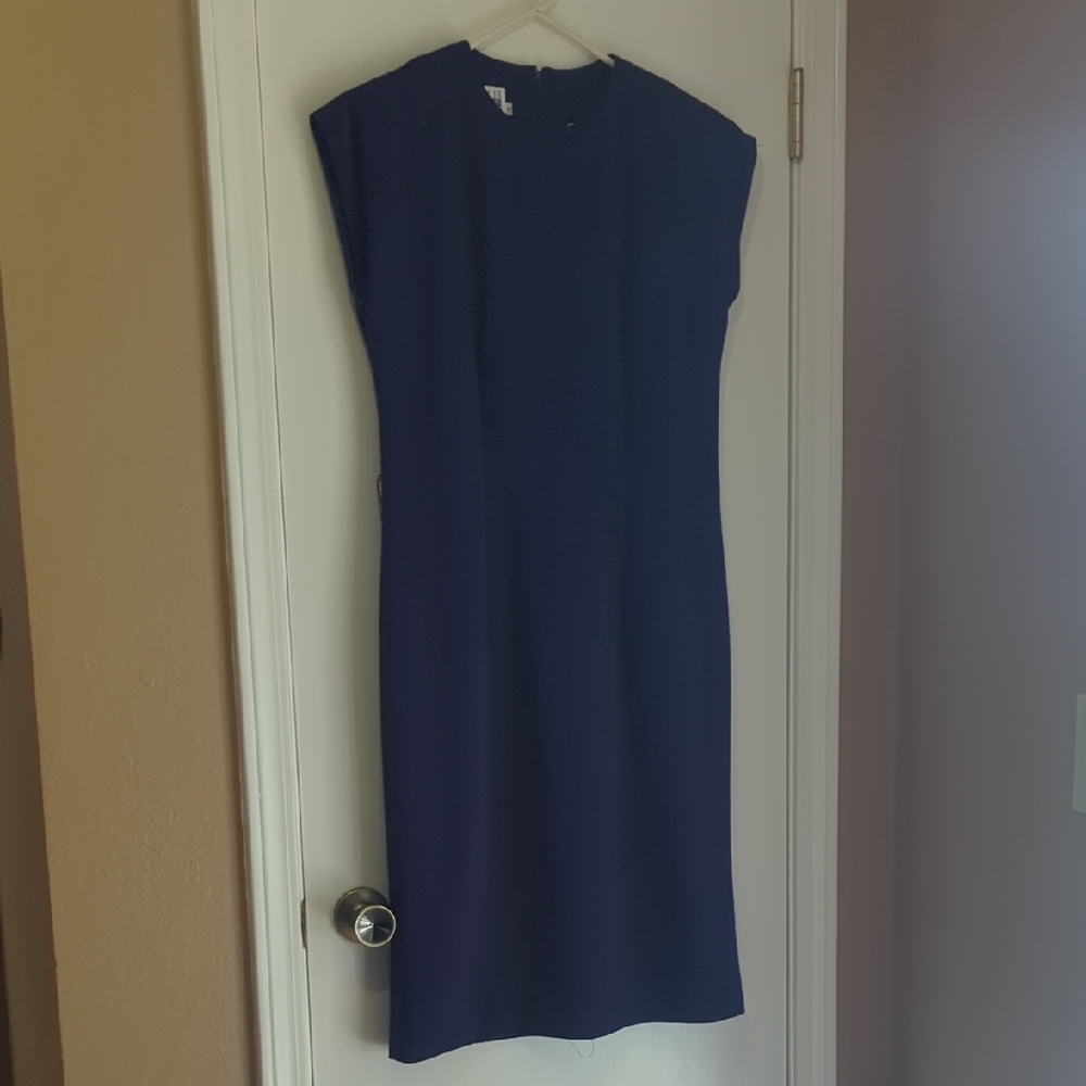 Leslie Fay Classic Purple Midi Dress